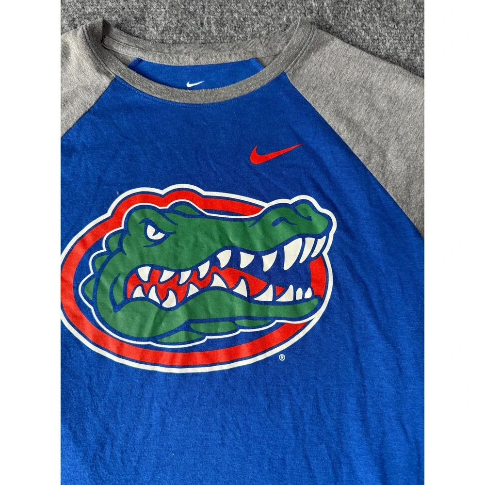 Nike The‎ Nike Tee Florida Gators T-Shirt Gray Blue Baseball Large